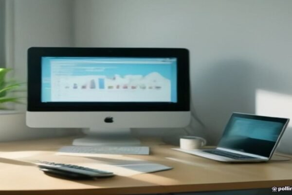 A professional desk setup featuring various AI productivity tools on a laptop screen.