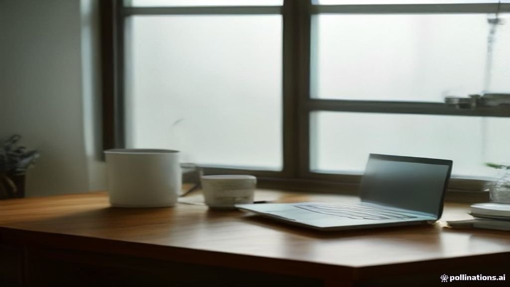 A modern workspace showing technology tools for a small business owner.